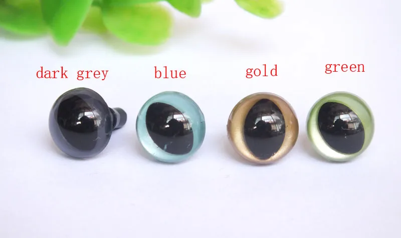 

wholesale 100pcs/lot 12mm pearl color safety eyes/cat eyes with washer