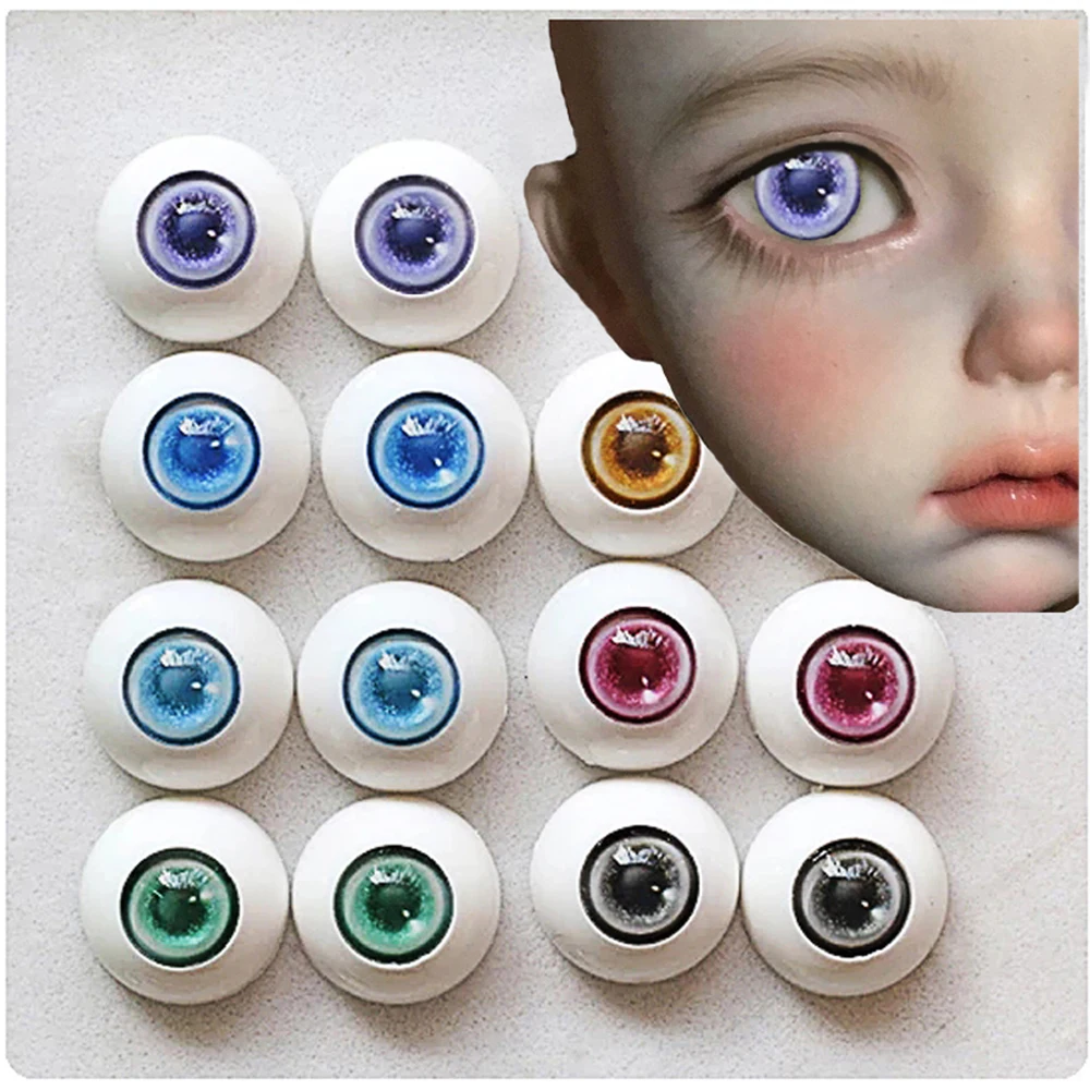 6 цветов bjd акриловый шар для глаз 12 мм 14 16 18 20 22 ручная работа без зрачков глаза BJD