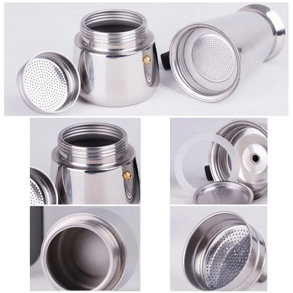 100/200/300/450 мл Портативный Кофе разработчиков в итальянском стиле топ Moka эспрессо Cafeteira Кофеварка плите Кофе горшок