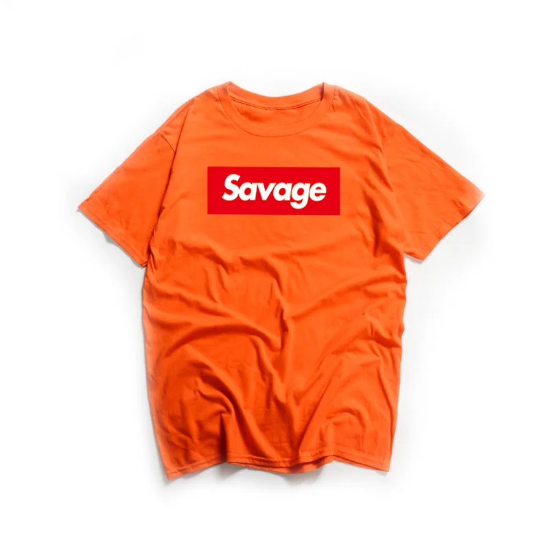 21 Savage хип хоп мужская футболка красный Opps Swag Rapper Savage письмо коробка с принтами логотип модные футболки круглый воротник Trasher Тройник топы