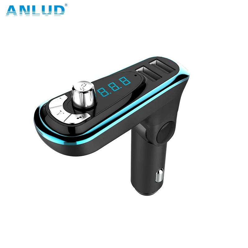 Anlud Марка fm Трансмиттер Для Автомобиля 4 в 1 fm-передатчик Двойный USB Порты и Разъёмы AUX Модулятор Автомобильный Комплект MP3-плееры Hands Free Беспроводной bluetooth Автомобиля Интимные Аксессуары