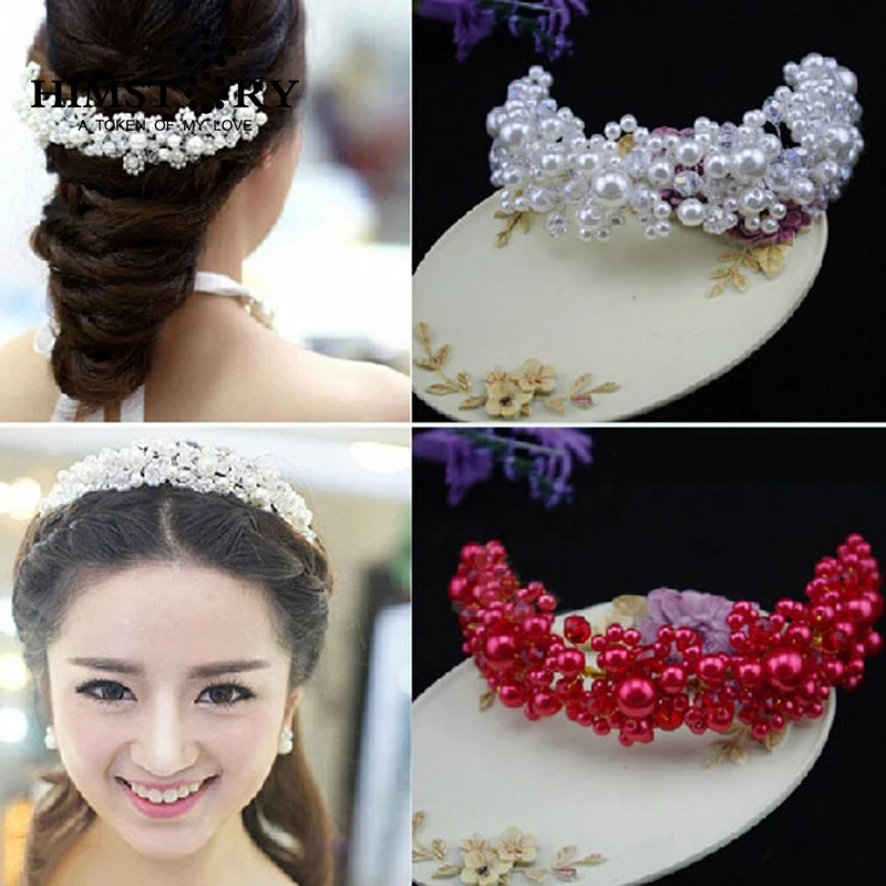 

Hot Sale Elegance Soft Crystal Pearl Beads Bridal Hair Accessoreis Bridal Wedding Jewelry Accessories Party Decoration