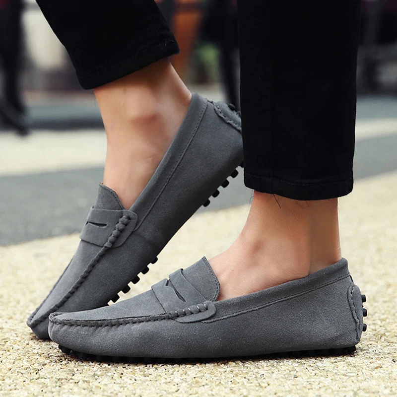 Brand Leather Casual Shoes Men Big Size 47 48 49 Men's Pea Soft High Quality Comfortable Driving Zapatillas Hombre | Обувь