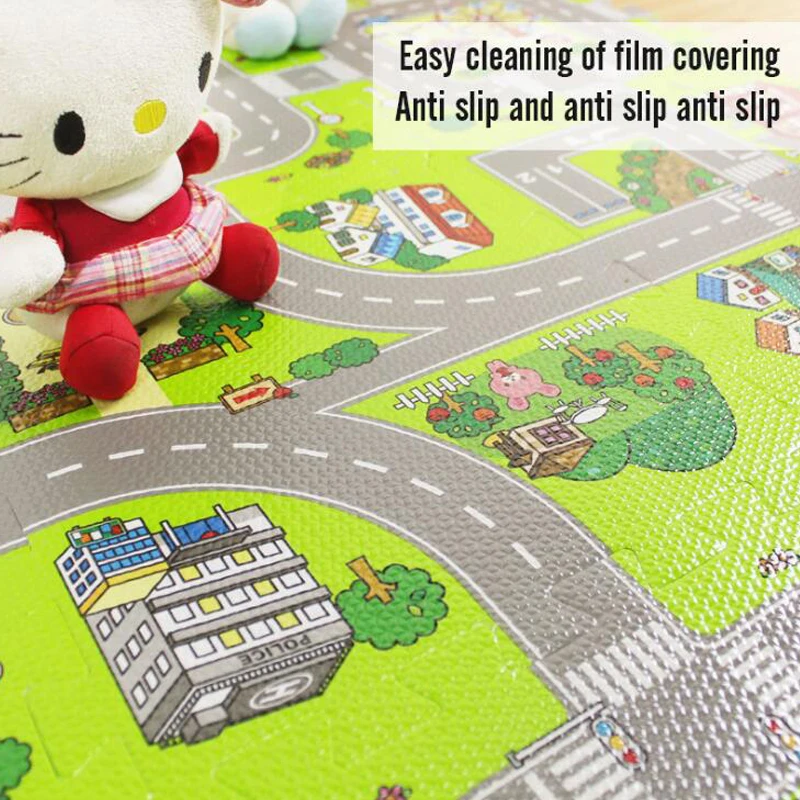 30x30cmx1cm Baby EVA foam puzzle play floor mat Education and interlocking tiles traffic route ground pad | Дом и сад