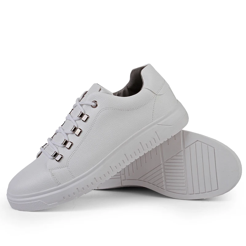 Loveontop Mens sneakers Casual Shoes Male Flats White Color Leather shoes Fashion Popular Lace-UP comfortable | Обувь