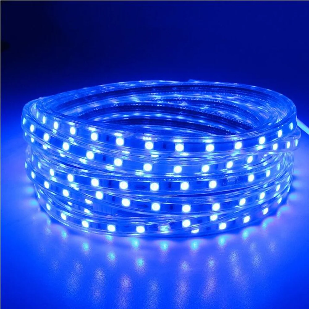 СВЕТОДИОДНАЯ лента SMD 5050 220 В водонепроницаемая декоративная светодиодная лампа