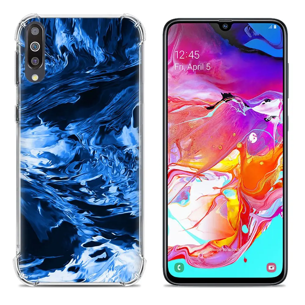 10 Противоударный чехол для телефона SAMSUNG GALAXY A70, 6,7 дюймов, стильный дизайн, цветная задняя крышка для телефона с рисунком - Цвет: 10