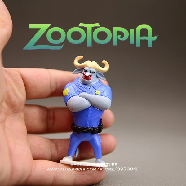 Disney Zootopia Chief Bogo 7 см экшн фигурка украшение статуэтка модели игрушек для детей
