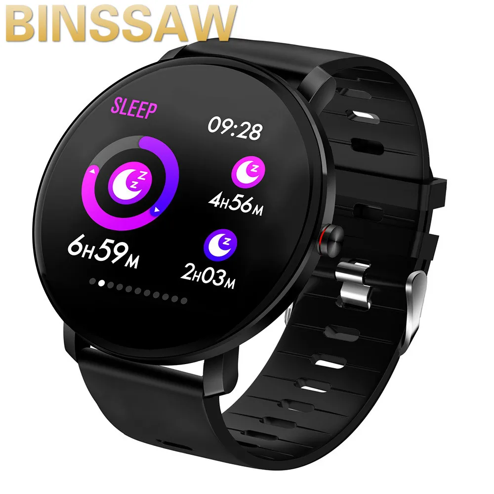 

Умные часы BINSSAW K9 2019, IP68 Водонепроницаемые, IPS цветной экран, пульсометр, фитнес-трекер, спортивные Смарт-часы PK CF58 K1