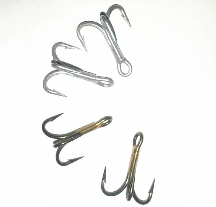 

20pcs High Carbon Steel Fishing Treble Hooks Size 2# 1# 4/0# Barbed Hook Anchor Fishhook Saltwater Freshwater All Position