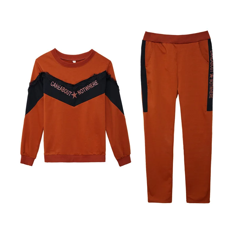 

Women sweatshirt suit and sets Fashion Casual 2PCS Track Suit Trousers+Jumper Tops Costume Clothing 2 piece set women clothes