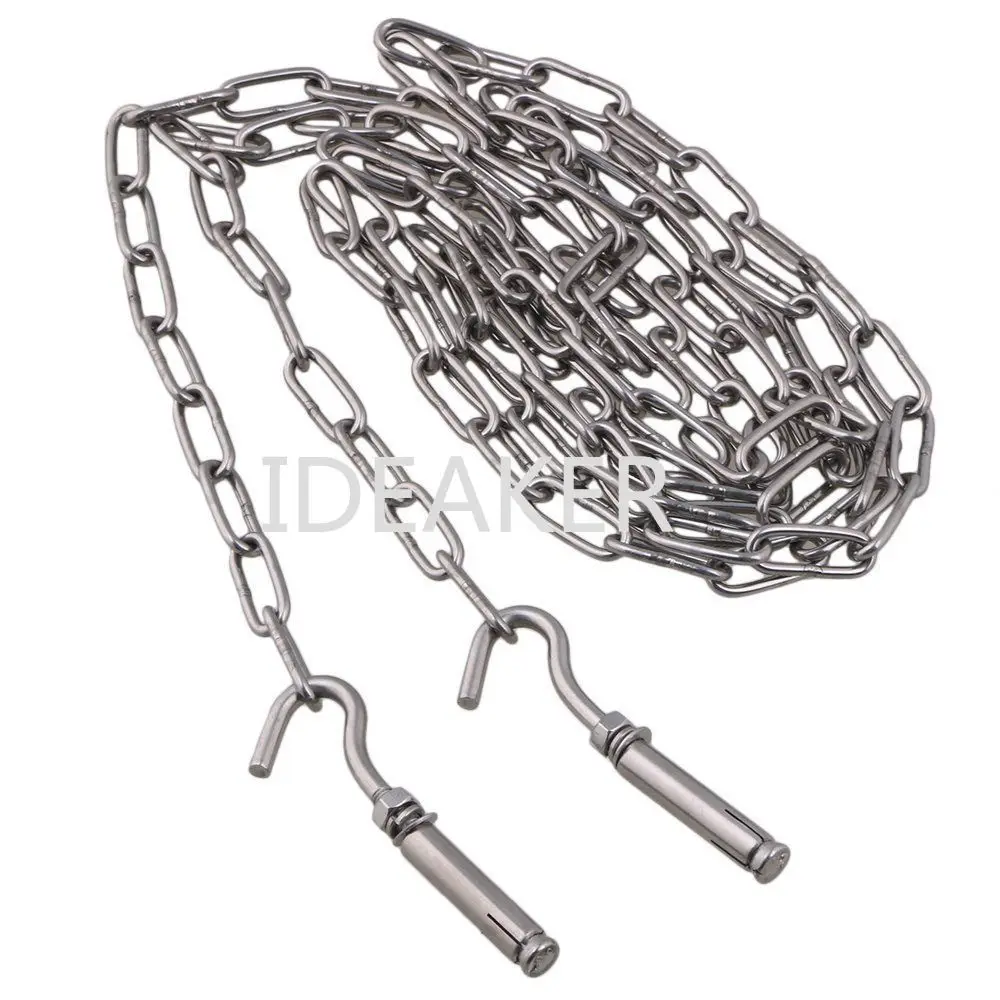 M3 300CM 304 Stainless Steel Silver Turnbuckle Chain Set Load 60KG | Инструменты