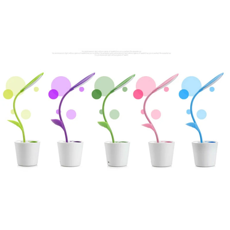 USB 5V диммируемая Светодиодная настольная лампа аккумуляторная Ночная