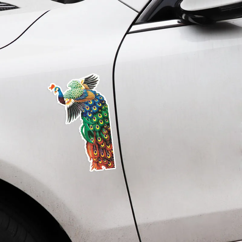 YJZT 9.6*16.1CM Fashion Birds Peacock Decor Car Sticker Silhouette Accessories Personalized Graphic 11A0032 | Автомобили и