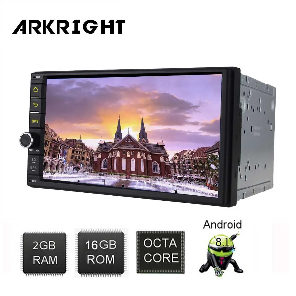 ARKRIGHT 7 &quot2 Din головное устройство Android 8 1 Авто плеер/автомобильный стерео/gps