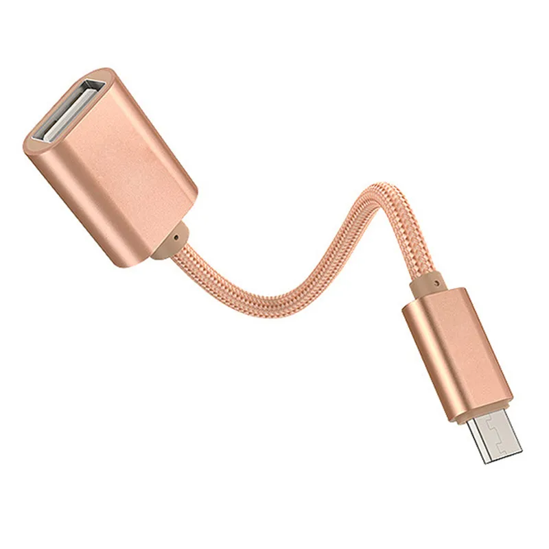 Micro USB OTG кабель адаптер для Xiaomi Redmi Note 5 Micro USB разъем для samsung S6 планшет Android USB 2,0 OTG адаптер - Цвет: Rose gold