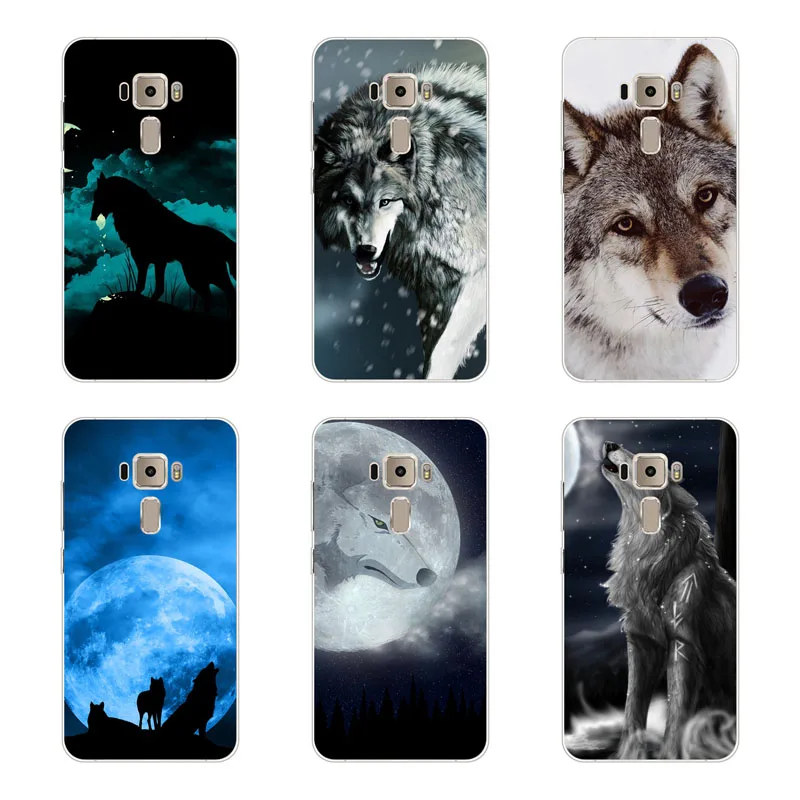 for Asus Zenfone 3 ze552kl Case Silicon Wolf beast Painting Soft TPU Back Cover ze520kl Protect Phone cases |