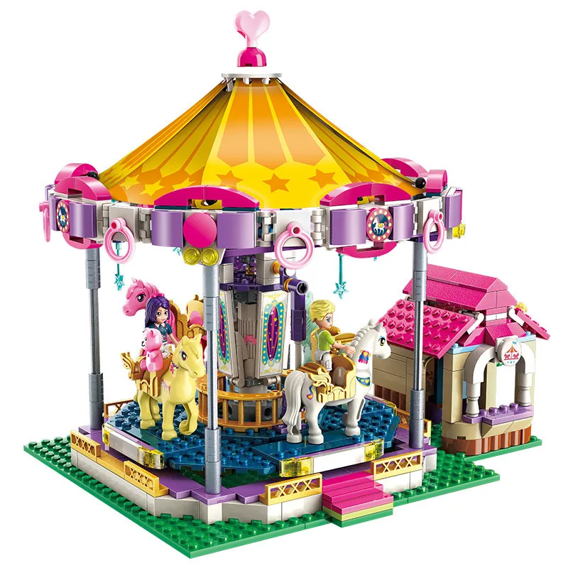 2016 646P Fire Princess Carousel конструктор Модель комплект блоки Совместимые LEGO Кирпичи
