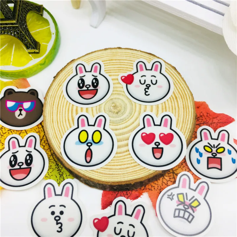 40 pcs cute bear expressi Stickers for Car Styling Bike Motorcycle Phone Laptop Travel Luggage Cool Funny Sticker Bomb Decals | Дом и сад