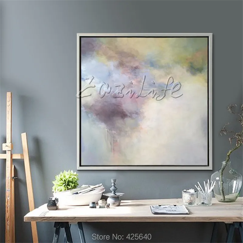 Современный абстрактный цвет ручная роспись маслом гостиная идеальное