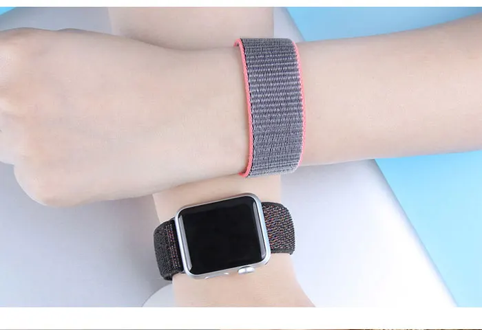 Ремешок для спортивных часов для apple watch, ремешок 42 мм, 38 мм, версия apple watch 5/4/3/2/1 наручных часов iwatch, ремешок 44 мм 40 мм двухслойный нейлоновый переплет ремешок для часов