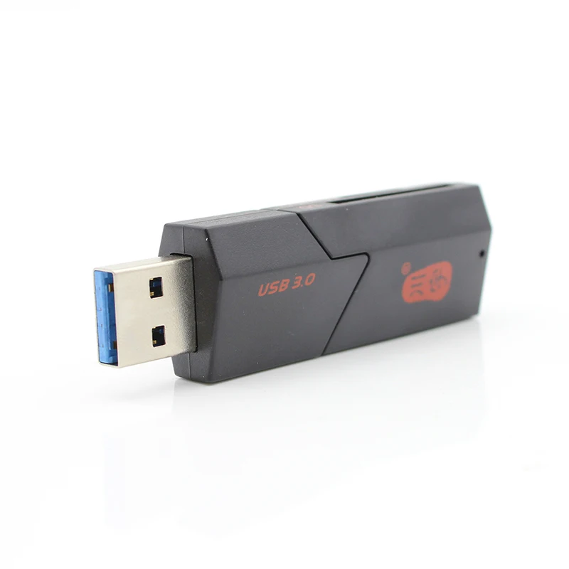 Кардридер USB 3 0 Micro SD / TF/SD Суперскоростной адаптер для карт памяти с откидной