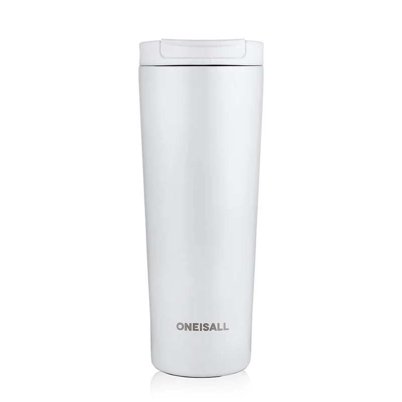 500ML White Термос, бутылка для кофе, кружки, термосы, двойной 304, нержавеющая сталь, бизнес Изолированная кофейная чашка, бутылки для воды, 400 мл, 500 мл - Цвет: 500ML White