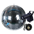 Стеклянный поворотный зеркальный шар, диаметр 20 см, диаметр 25 см, с вилкой Европейскогоамериканского стандарта, мотор 10 Вт, RGB-луч, лампа Свадебная вечеринка в стиле диско