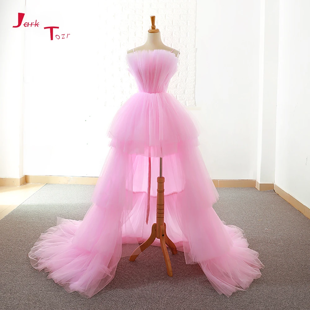 Ярк тозр на заказ Высокие Низкие Выпускные платья vestido de festa Alibaba китайские розовые вечерние платья Ballkleider