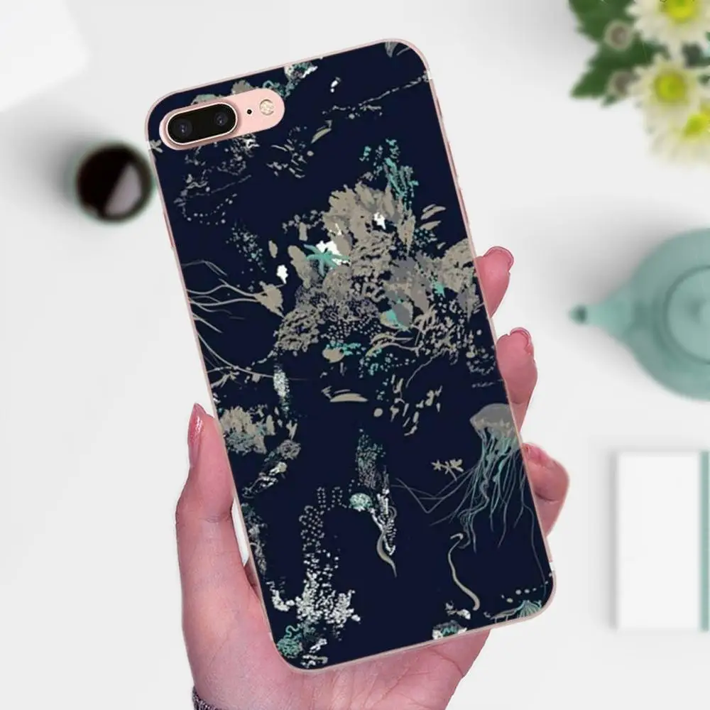 Синие медузы в море Красочные Для Huawei P7 Honor 4C 5A 5C 5X 6 6C 6A 6X 7 7X 8 9 V8 V10 Y3II Y5II Y6II G8 Play Lite |
