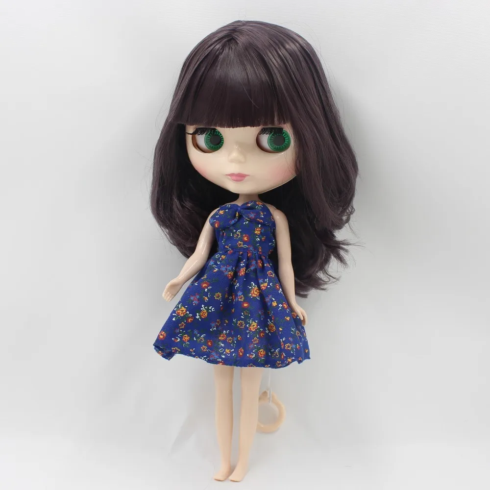 Icy factory шарнирная кукла blyth neo dark purplr hair BL9219 с бахромой/челка нормальное тело 30 см 1/6 подарок сувенир