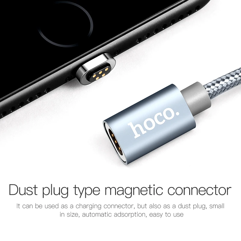 HOCO Micro usb type C Lightning 2 в 1 Магнитный кабель 2A кабель для быстрой зарядки и передачи данных пылезащитный переходник для Ipad кабели для мобильных телефонов
