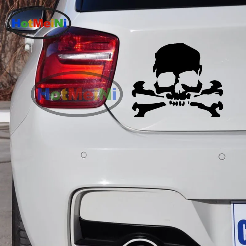 Hotmeini 12.7*10.5 см автомобиля Стикеры S Череп Креста кости пират мультфильм JDM окна