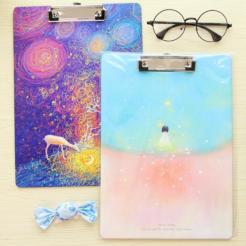 Папка для бумаг A4 Яркая Цветная Вертикальная доска шина блокноты записей зажим