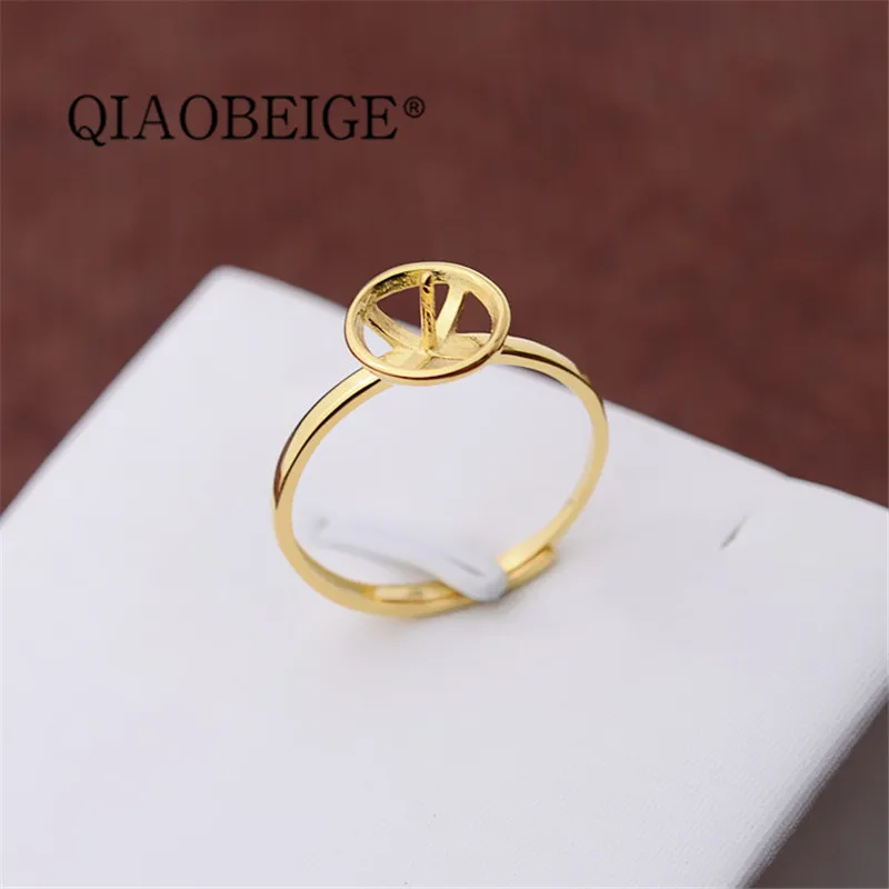 Женское серебряное кольцо QIAOBEIGE из серебра 925 пробы с пресноводным жемчугом