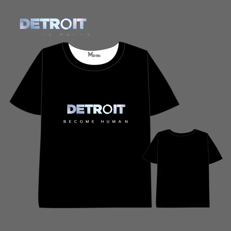 Detroit: Become Human T-shirt Men Women Short Sleeve Summer dress Anime concept t shirt | Мужская одежда