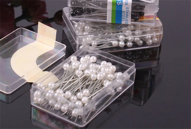 

4pcs/Lot Round Head Dressmaking Wedding Faux Pearl Decorating Sewing Pins Craft,Locating Pin Handmade Auxiliary Tools
