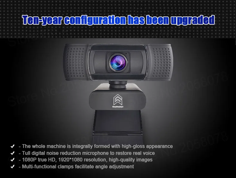 Веб-камера 1080 P, hdвеб-камера со встроенным HD микрофоном 1920x1080 p USB Plug n Play веб-камера, широкоформатное видео