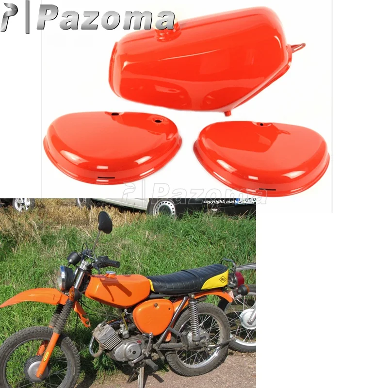 Pazoma МОТОЦИКЛ оранжевый масляный бак мотоцикл газовый топливный + 2 боковые крышки
