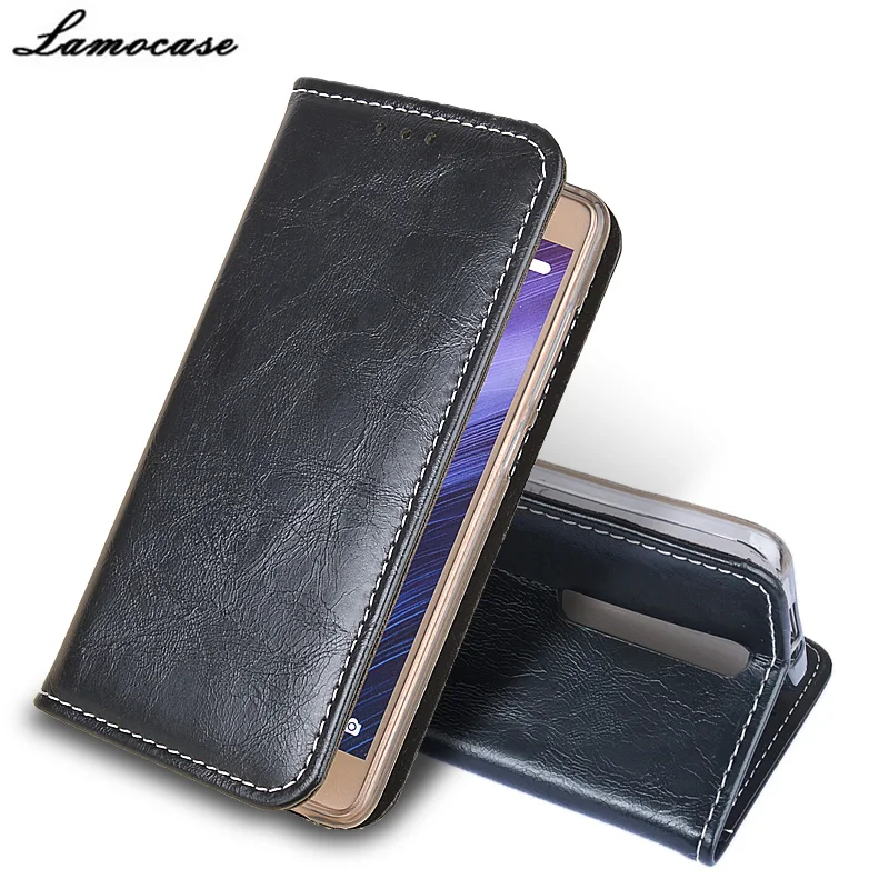 Lamocase для Asus Zenfone 2 ZE551ML ZE550ML Роскошный кожаный чехол ASUS откидная крышка с кошелек