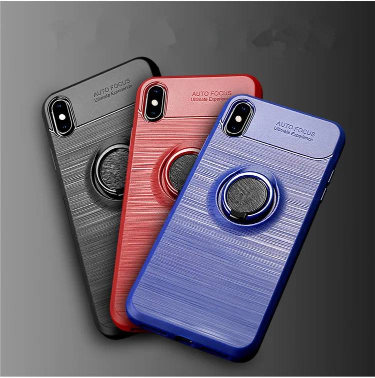 Huawei P30 P20 Mate 20 30 Lite Pro Case Anti Shock Impact Soft TPU Silicone For Brushed ring bracket case |