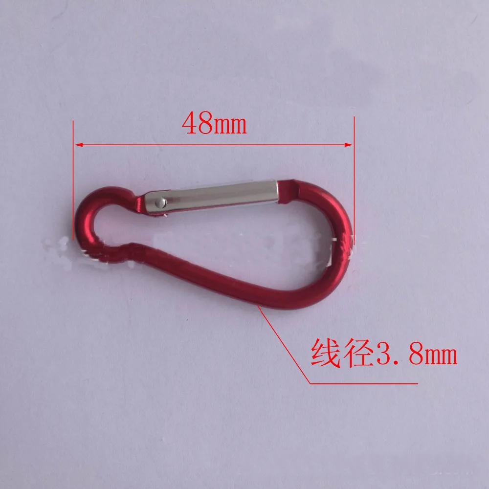 

JUFIT 10PC/Lot 5# Aluminum Alloy Mini Gourd Shaped Carabiner Spring Clip Buckle Outdoor Camping Hiking EDC Tool