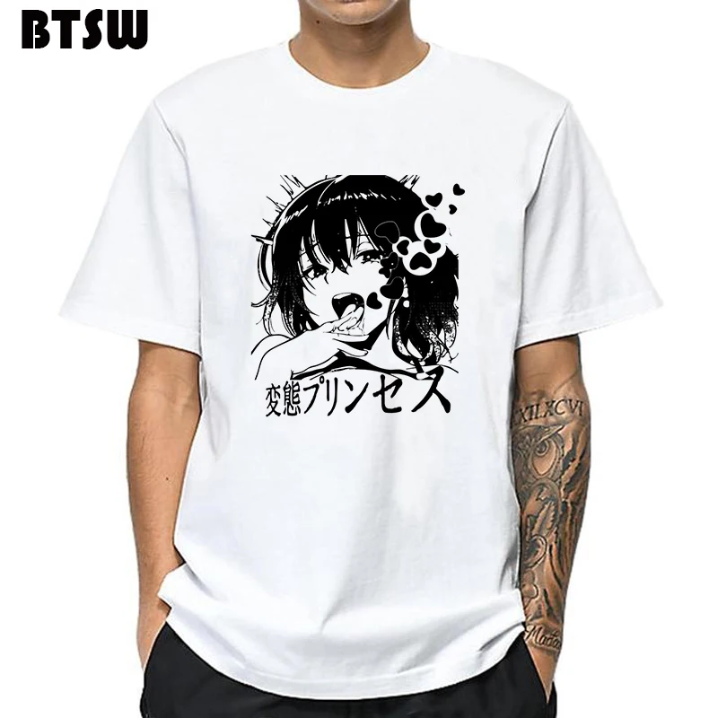 2019 мужские летние Забавные футболки с принтом сексуального лица аниме Hentai