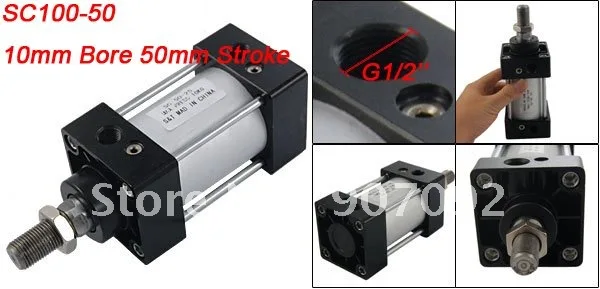 

High Quality Airtac standard Double Acting Pneumatic Cylinder 50mm Stroke 100mm Bore SC100*50
