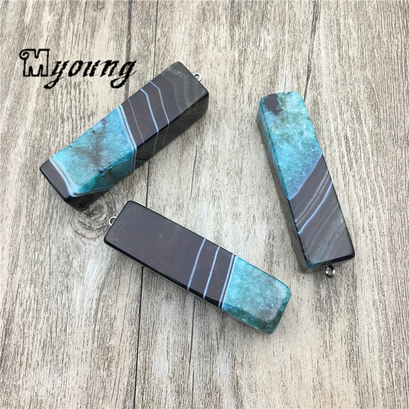 Подвески из агата Cuboid Banded полосатые Агаты подвески для самостоятельного