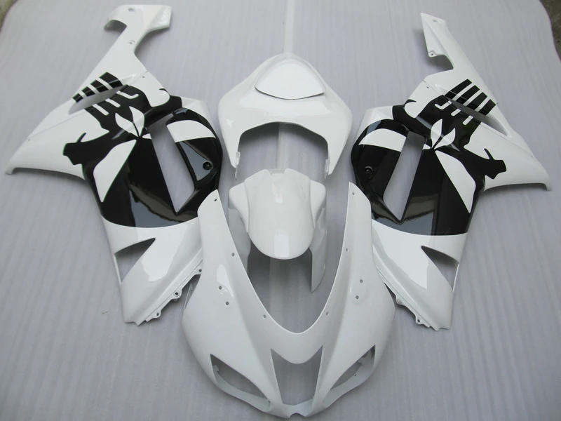 

ABS full Fairing kit for Kawasaki ZX-6R 2007 2008 white black motorcycle fairings set NINJA zx6r 07 08 GH3