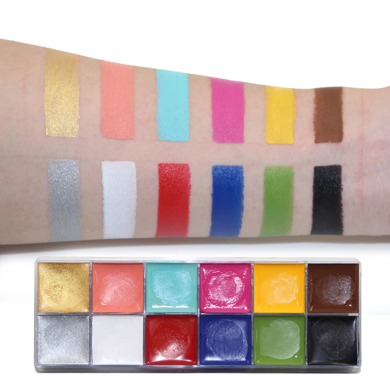 Картина для татуировок на Хэллоуин искусство макияж косметика Живопись тела 12