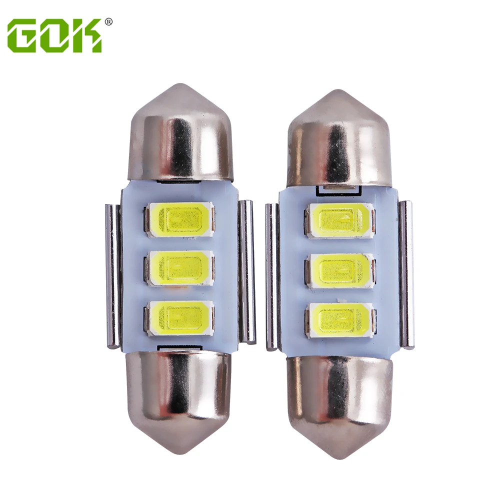 50 шт./лот гирлянда 31 мм купольная 3SMD 5630 5730 Светодиодная CANBUS освещение для салона