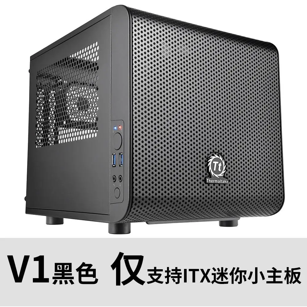 Core V1 настольный с водяным охлаждением в сборе мини маленький itx основной корпус matx сторона прозрачный корпус