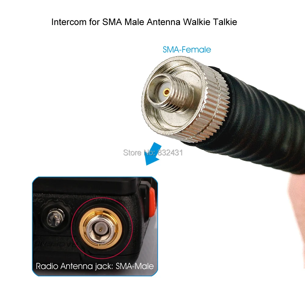 Телескопическая антенна FP10120 SMA Female VHF 136 174 МГц для BAOFENG UV 5R Kenwood двухсторонняя